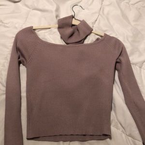Cold shoulder sweater